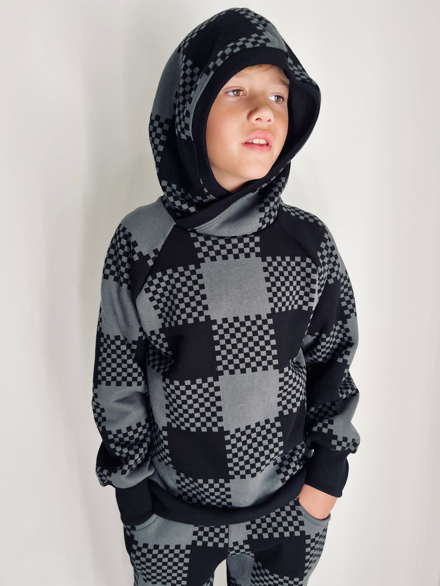 Checkerboard Sweatshirt Hoodie