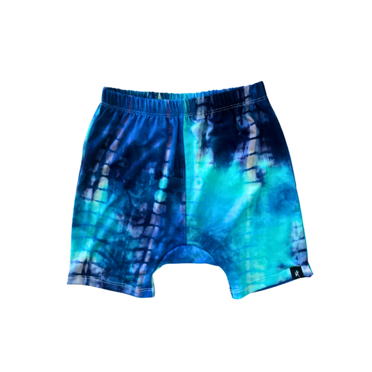 Slouchy shorts - Blue Lagoon  Tie Dye