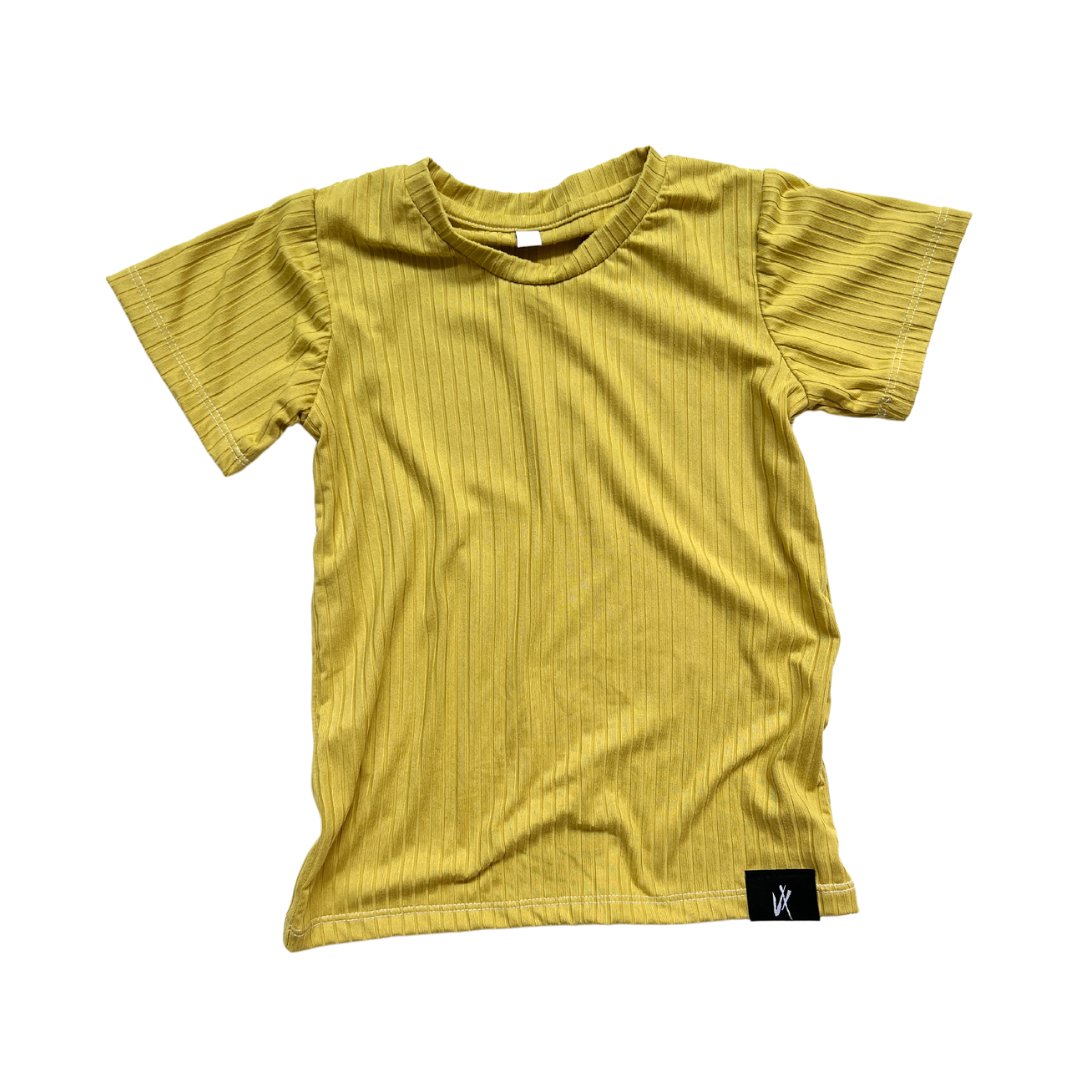Short Sleeve Tee - Ribbed Chartreuse