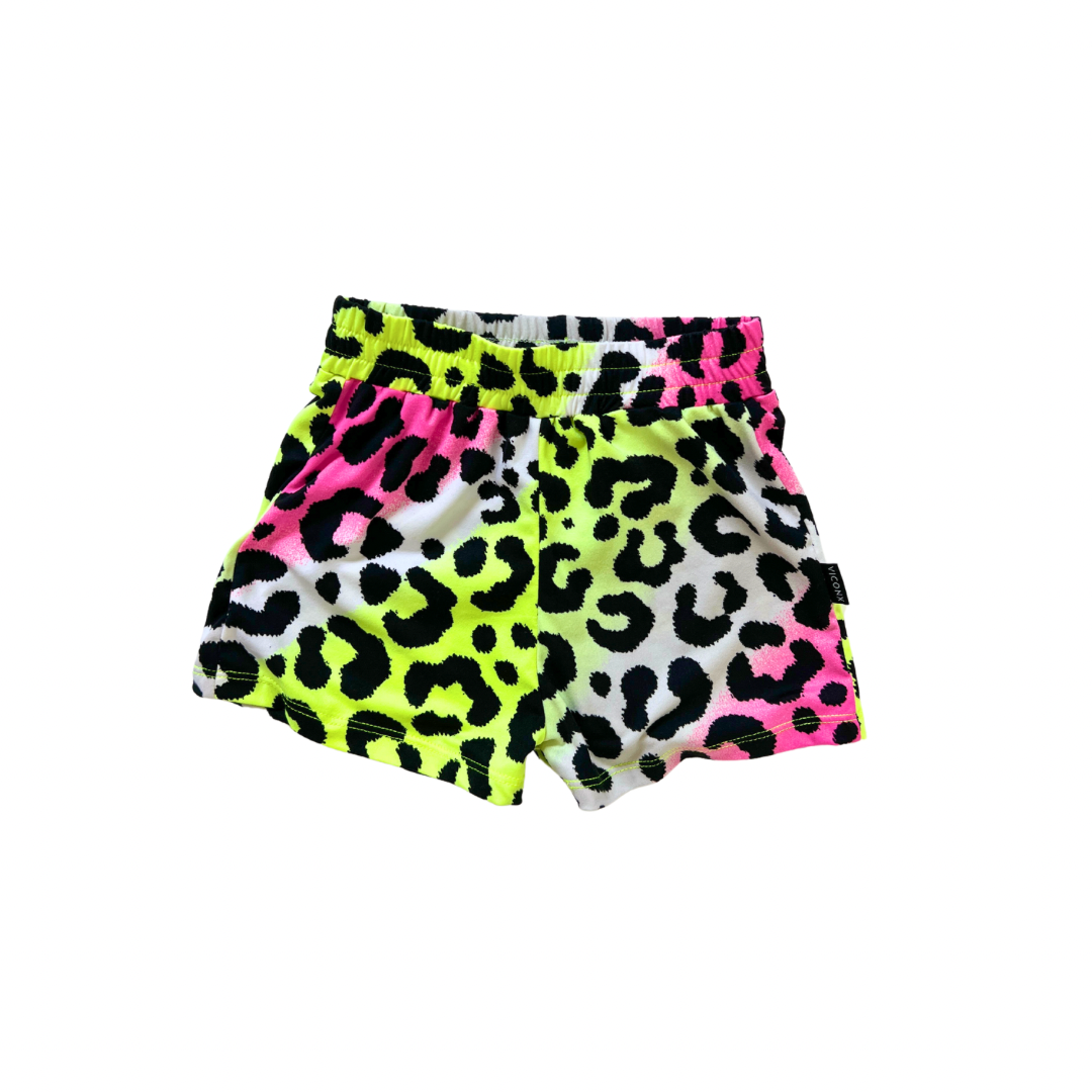 All day play shorts - Neon Cheetah