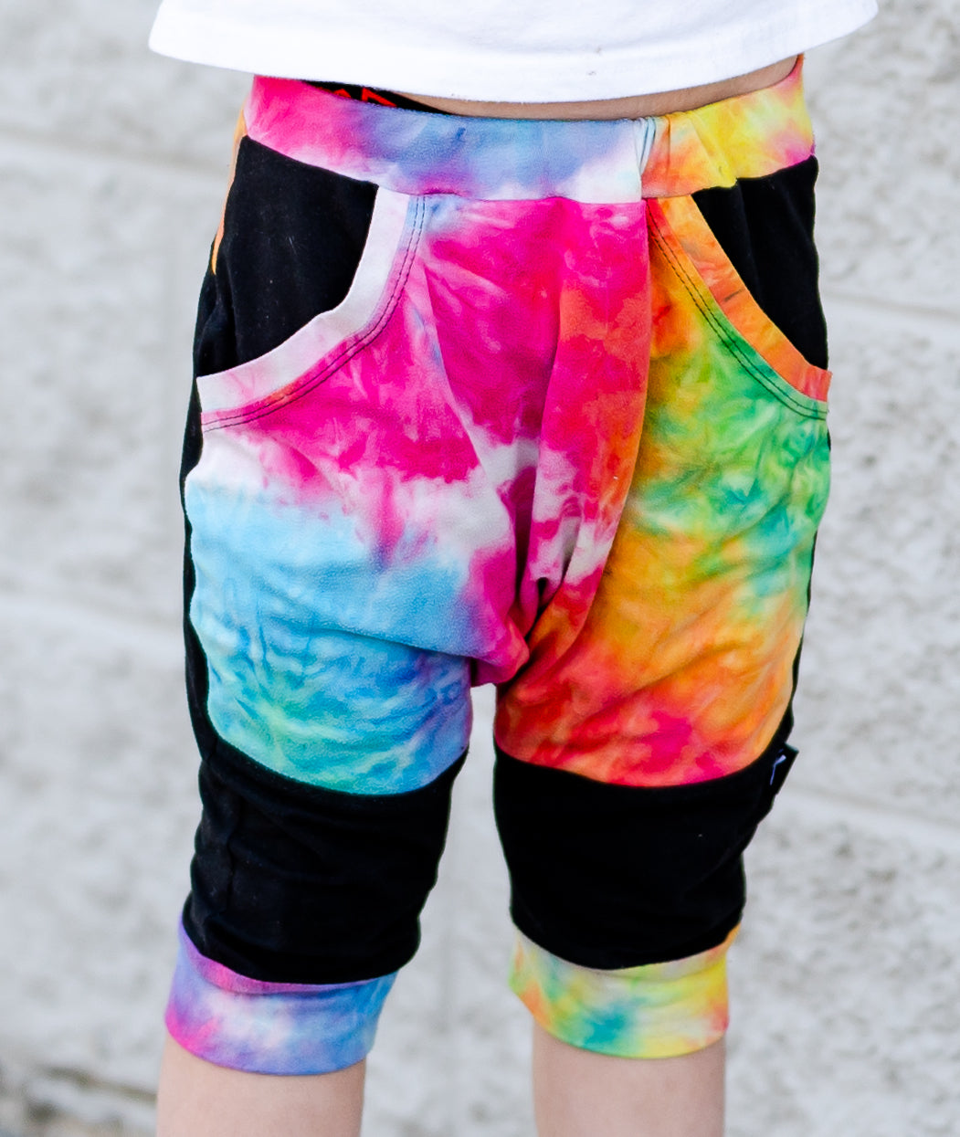 RTS Rainbow Tie Dye Kanga Shorts