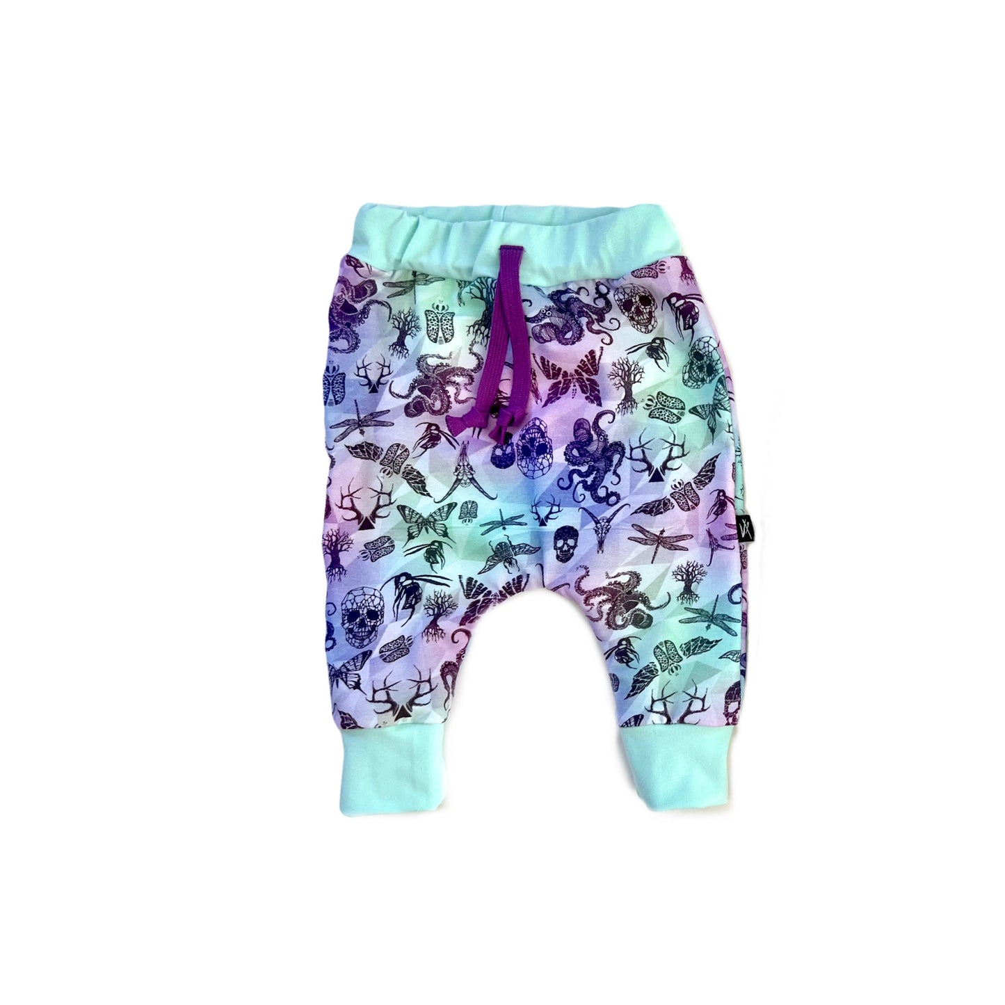 Airbrushed Ink Jogger - Purple/Mint