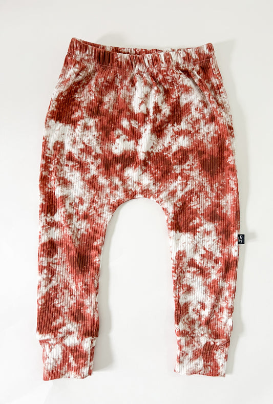 RTS Tie Dye Ribbed Jogger - Rust