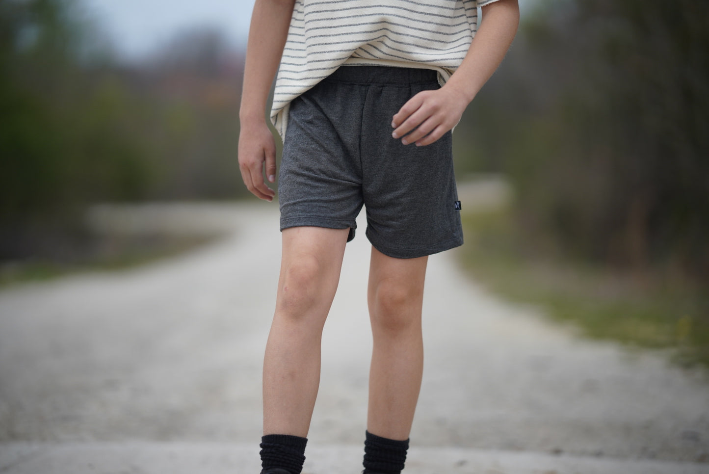 All day play shorts - charcoal