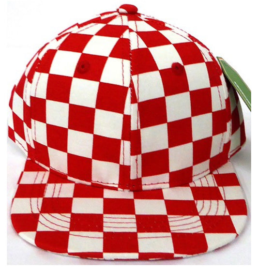 INFANT Red Check Snapback